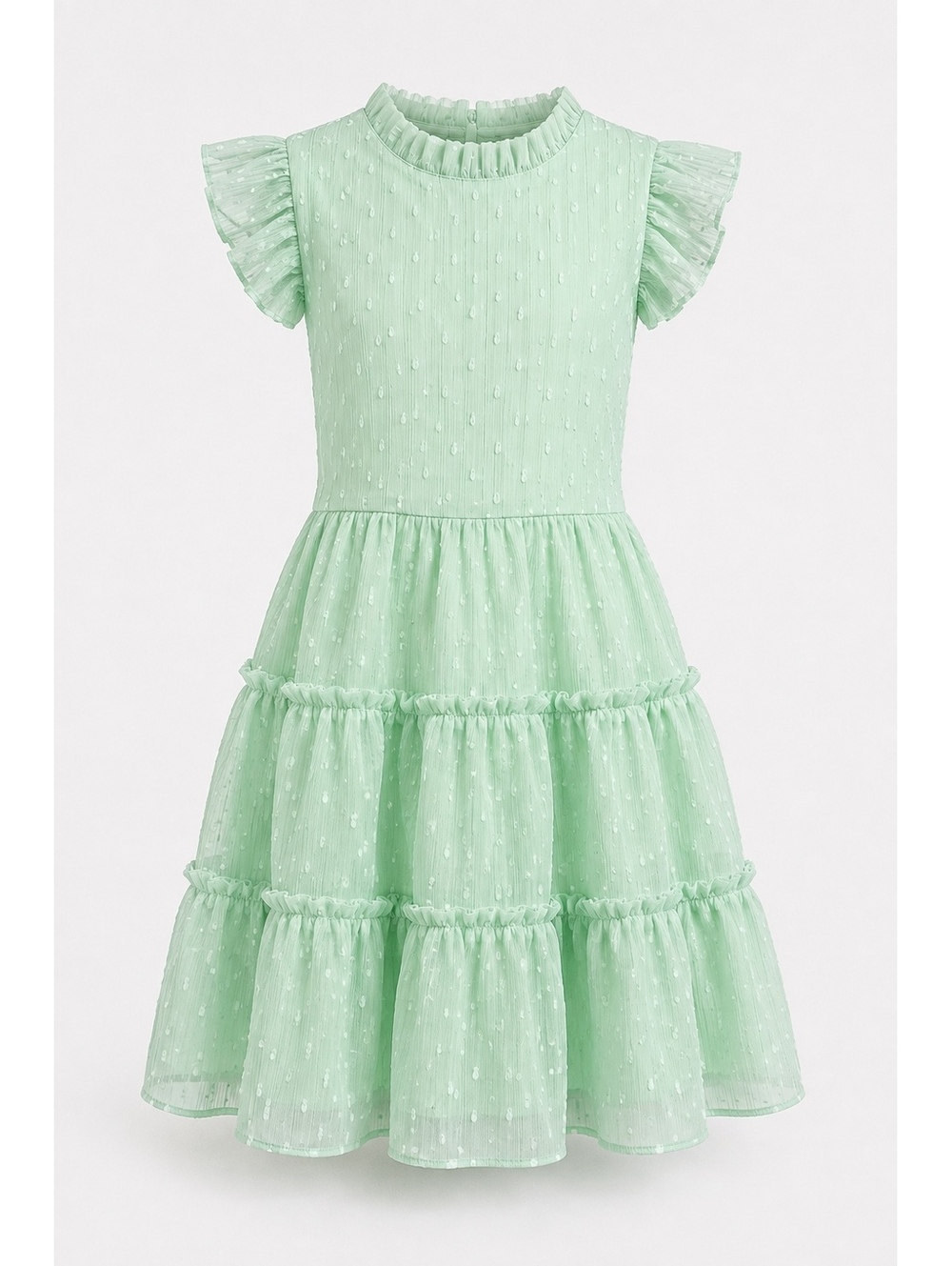 Rare Editions Girls Mint Swiss Dot Dress Size S